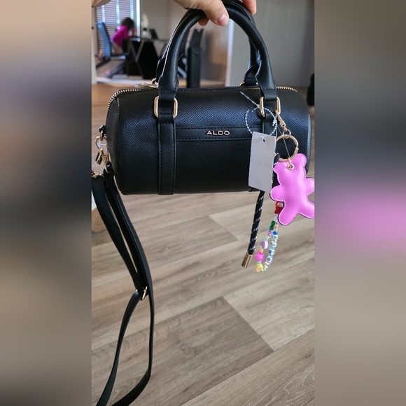 Aldo Handbags - Aldo Black Barrel Bag with Gold Details